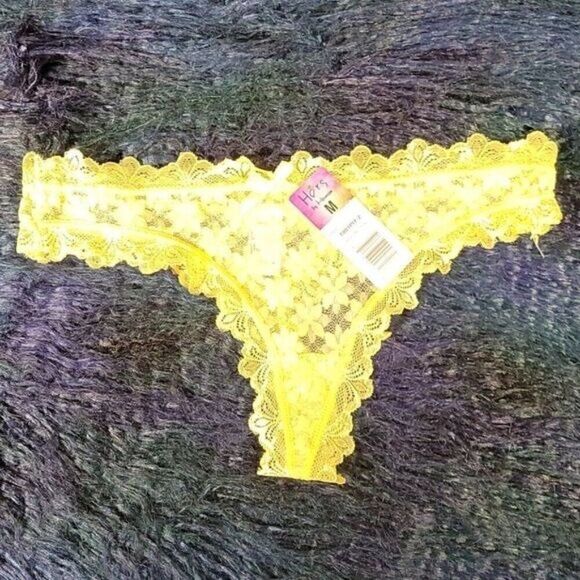 Hers by Herman Seductive Lace Thong Set Sz M - Picture 4 of 10